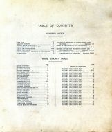 Table of Contents, Hyde County 1911